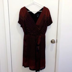 Club Monaco Wrap-Illusion Printed Dress